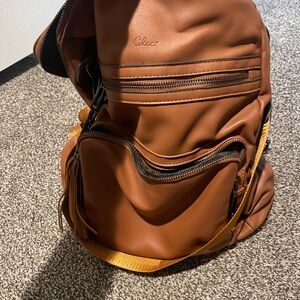 Brown Leather Men's Backpack